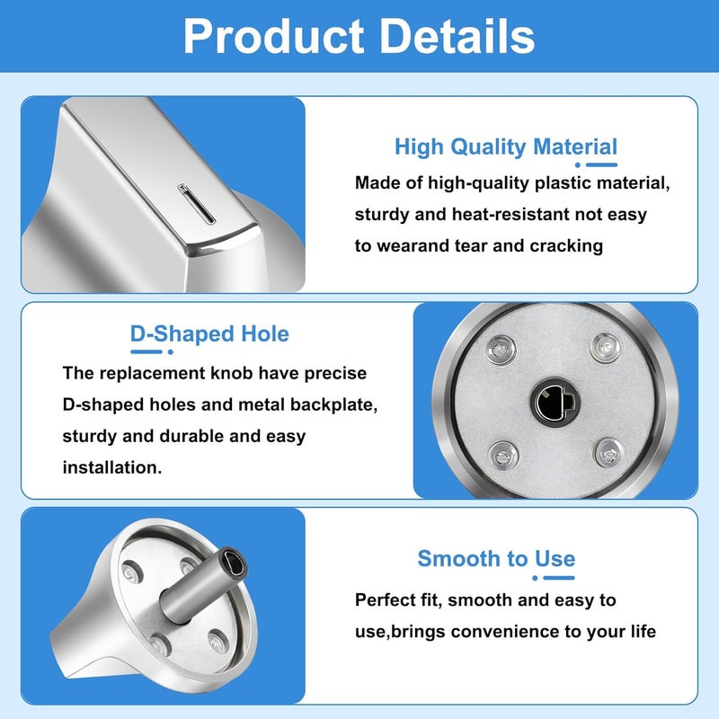 Gesleben W11517334 Range Knobs Compatible with Whirlpool Gas Range Stove Oven Knob WEG745H0FS0 WEG515S0FB0, 5-Pack Burner Control Knob Replaces W11122869 W10850033 - Image 5